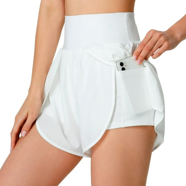 Jusfitsu 2 in 1 High Waisted Athletic Shorts for Women Workout Running