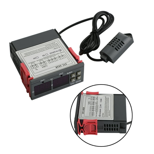 STC-3028 Dual LED Temperature Humidity Controller AC110-220V Digital Thermostat