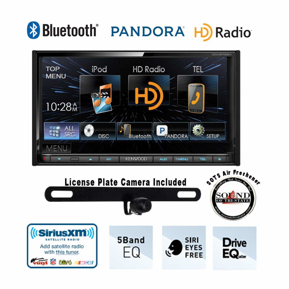 Kenwood DDX672BH Bluetooth Receiver w/ TEBPC Backup Camera