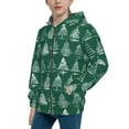 thumbnail image 2 of Naloa Christmas Trees Teenage Zipper Hoodie, Long Sleeve Zip Up Hoodies Casual Jackets Tops for 7-12 Years-Medium, 2 of 6