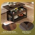 thumbnail image 5 of GALAXHERO 39" Lift Top Coffee Table with Storage Shelf & Hidden Compartment and Lifting Top for Home Living Room Office and Reception Room Espresso, 5 of 6