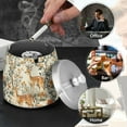 thumbnail image 4 of Yayeee Ashtray with Lid for Cigarette Smokeless Stainless Steel Home Ash Holder, Deer Pattern, 4 of 7