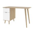 thumbnail image 1 of Bestar Procyon 48W Small Computer Desk in modern oak & white uv, 1 of 8