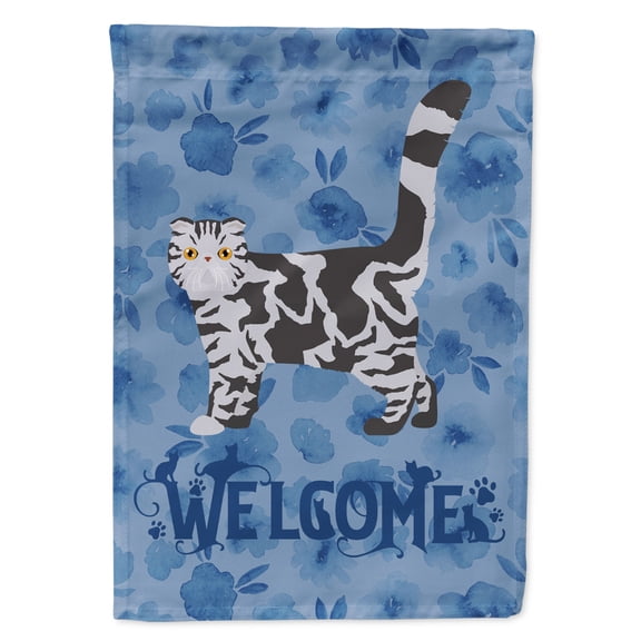 Carolines Treasures CK4890GF Foldex Exotic Fold 1 Cat Welcome Flag Garden Size Small multicolor