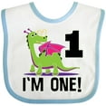 thumbnail image 3 of Inktastic First Birthday Girl Dragon Girls Baby Bib, 3 of 4
