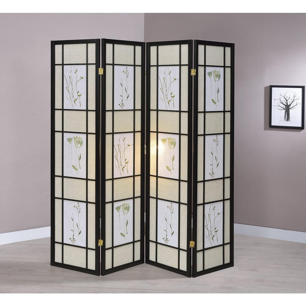 Ore International 3 Panel Shoji Screen - Black