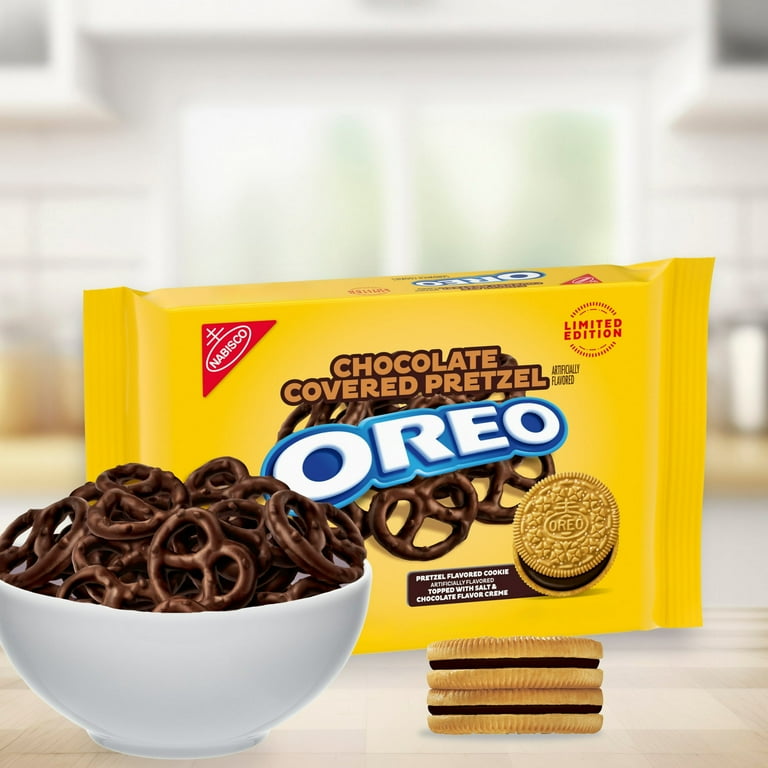 OREO Chocolate Covered Pretzel Sandwich Cookies, 2 pack Limited