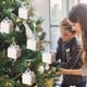 thumbnail image 5 of Adorno navideño de bola flocada rosa de 10 cm | Decoración colgante de árbol de espuma de peluche | Decoración navideña de una sola pieza, 5 of 6