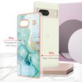 thumbnail image 5 of Compatible avec Google Pixel 7A Étui Souple Motif Marbre Couverture de Protection Améliorée pour Appareil Photo et Écran, 5 of 5