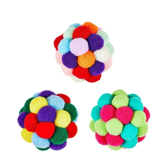 Multipet Pom Pom Cat Toy, Assorted Colors
