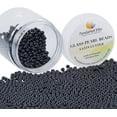 thumbnail image 1 of 2000 piezas de pequeñas perlas de vidrio satinadas de 3 mm, redondas, sueltas, para la fabricación de joyas, negras, 1 of 7