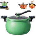 thumbnail image 1 of Multifunctional Large Capacity Non-Stick Pressure Cooker, Micro Pressure Cooker Pot, Non-Stick Surface, Visual Glass Lid with Lid for Culinary Styles (Green-8L), 1 of 7
