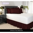 thumbnail image 2 of Ruffled Bed Skirt (Full, burgundy) 21 inch Drop Dust Ruffle with Platform, Poly/Cotton Fabric, Available in All Bed Sizes and 14 Colors - Blissford, 2 of 6