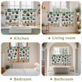 thumbnail image 6 of Teal Brown Paw Print Tier Curtains, Vintage Farmhouse Wooden Grain Light Filtering Kitchen Curtains, 2Pcs Rod Pocket Half Window Treatments Panels for Sink Cafe Cabinet Basement 27.5x45 Inches, 6 of 9