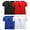 (Black & Red & Royal & White) X2, variant on 8-Pack Men's Short Sleeve Crew Neck Cotton Blend Classic Tee (S-3XL)