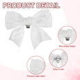 thumbnail image 3 of Uxcell Women Bow Shoe Clips, Satin Elegant Detachable Bowknot White 4 Pcs, 3 of 7
