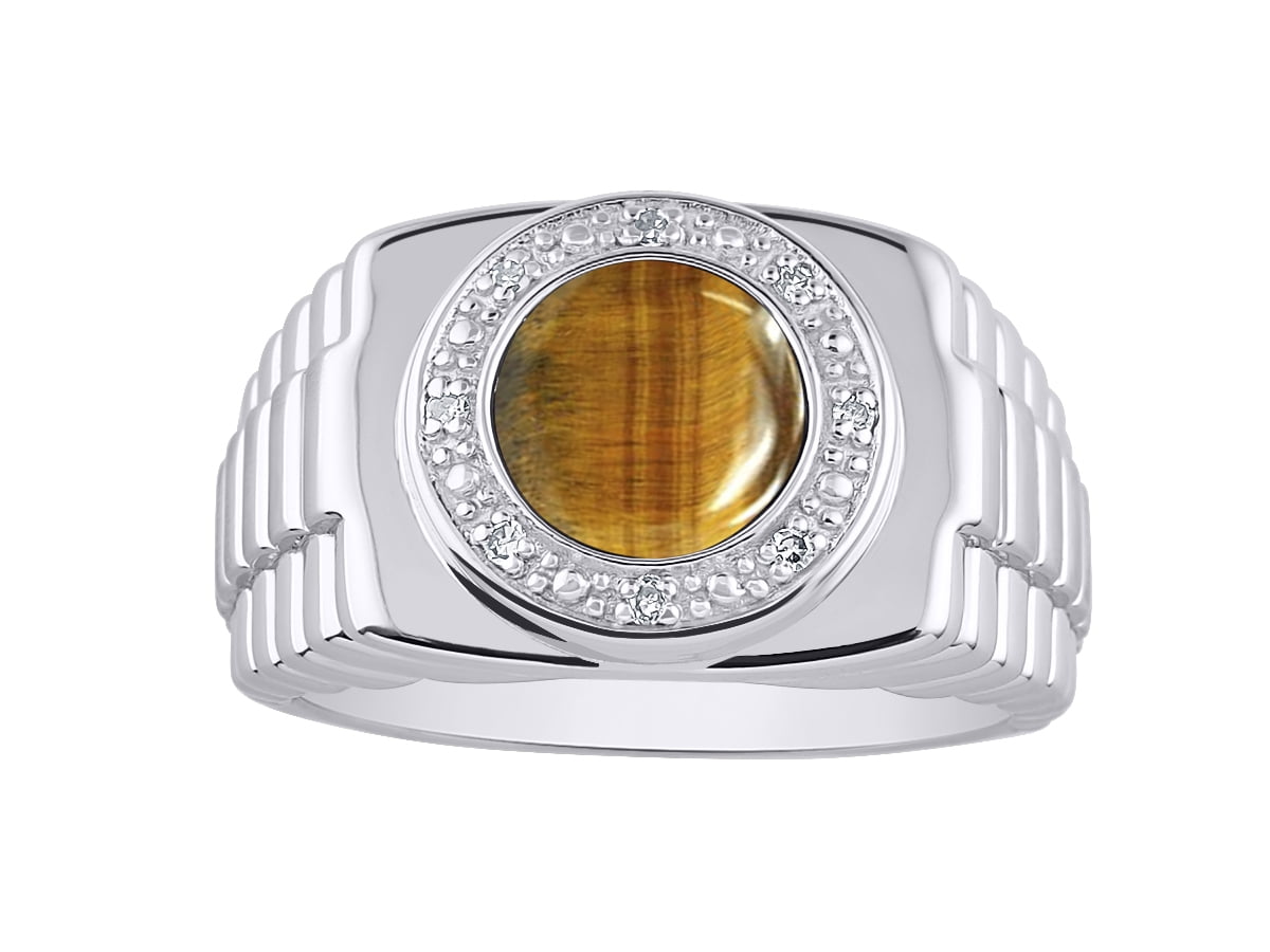 Details about   Natural Stone Tiger Eye Men Ring Gemstone Vintage Rings Cool Gift Silver Jewelry