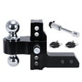 thumbnail image 1 of Adjustable 2" Receiver 6" Drop/Rise Drop Hitch 12500 LBS GTW Ball Mount 2" 2-5/16" Dual Towing Ball Double Locks, 1 of 3