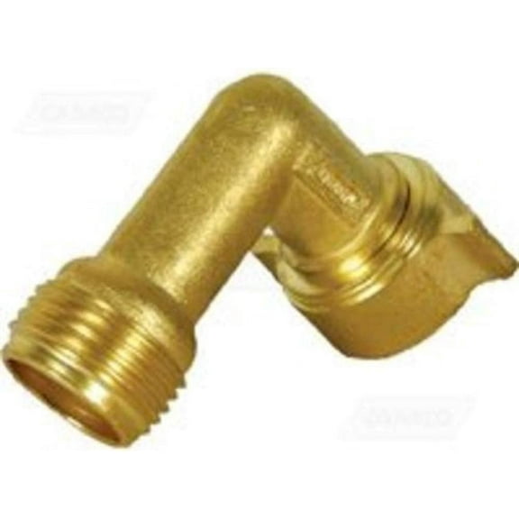 Camco Water Hose Elbow 22505 - 90 Degree Brass Camper Fitting - Pack of 1