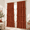 Orange-52"W x 84"L (Pack of 2), variant on Orange 52"W x 84"L (Pack of 2) 3-Row Ruffle Blackout Thermal Window Curtains