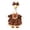 Halloween Lolita-2, variant on Porch Goose Halloween Outfit for 19-23 Inch Statue Orange Velvet Witch Dress with Black Cape and Polka Dot Hat for Outdoor Front Porch Garden Seasonal Decor