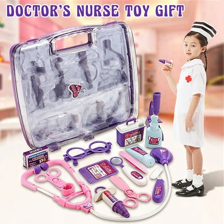 2Pcs Pretended Hospital Doctor's Medical Nurse Play Kit With Carry Case Educational Role Play Set Kids Boys Girls Children Toy Birthday Gift US