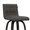 Gray and Black, variant on Vienna Modern Counter Height Swivel Bar Stool with Red Upholstered Seat and Brushed Wood Frame