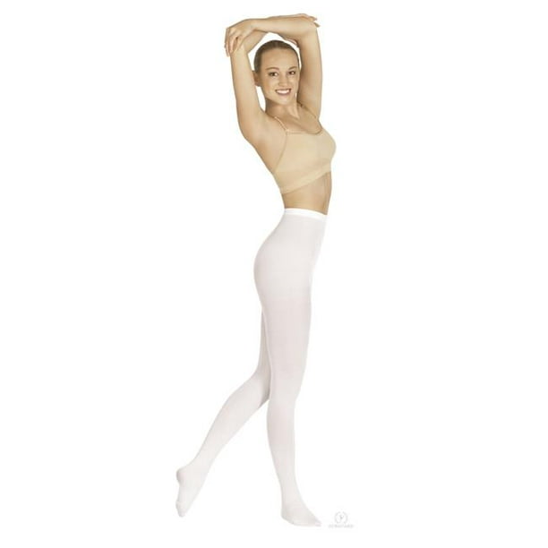 215-W-L-XL Intimes Adultes Non Run Footed Collants&44; Blanc - Grand & Extra Grand