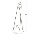 thumbnail image 4 of DecMode 21" x 63" Black Metal Tall Adjustable Floor 3 Level Scroll Easel, 1-Piece, 4 of 15