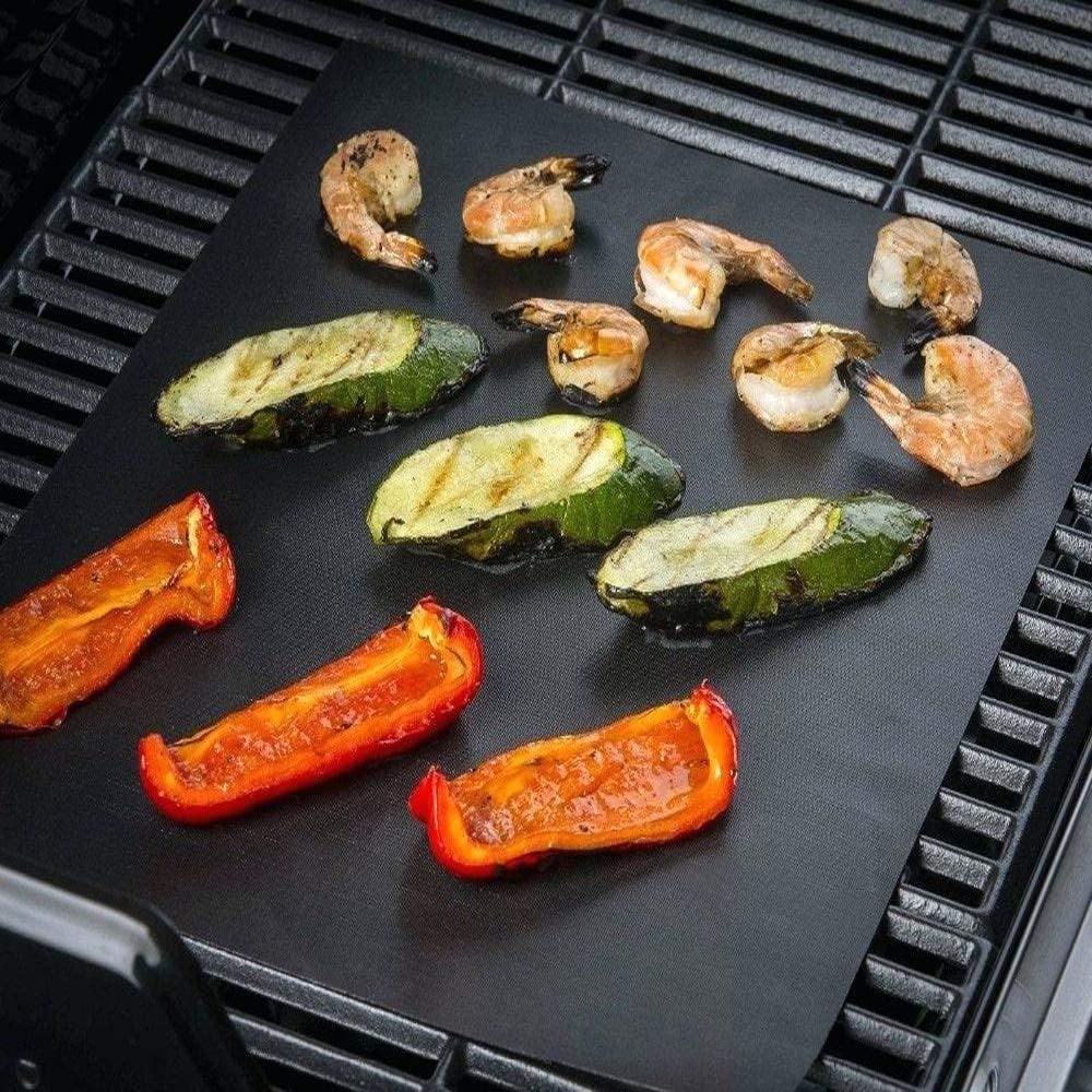 4 pcs Grill Mat BBQ Grill Mats Non Stick - Grill mats for Outdoor Gas Grill,Reusable and Easy to Clean - Works On Gas, Charcoal, Electric Grill and More - 15.75 x 13 Inch - image 3 of 5