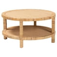 thumbnail image 2 of bali & pari Kalimantan Boho Coffee Table, Handwoven Natural Rattan, Light Honey, 2 of 8