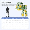 thumbnail image 4 of Gaeub Lemon1 Mens Pajamas Set Mens Sleepwear with Long Sleeve Top & Bottoms PJs-X-Large, 4 of 7