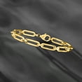 thumbnail image 3 of Ross-Simons Italian 14kt Yellow Gold Paper Clip Link Bracelet, Women's, Adult, 3 of 7