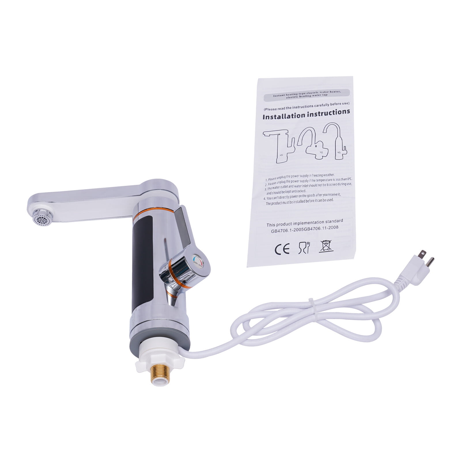 Miumaeov Electric Instant Hot Shower Kitchen Faucet Tankless Water Heater 3000 W US HOT
