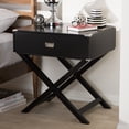 thumbnail image 2 of Baxton Studio  Curtice Modern And Contemporary 1-Drawer Wooden End Table Black, 2 of 5