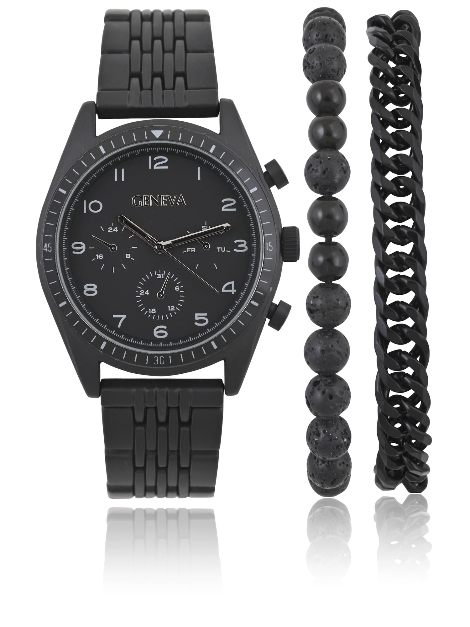 じょーじ George-Men-s-Black-Strap-Two-