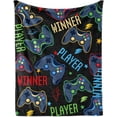 thumbnail image 1 of LHSHID Video Game Blanket Gifts for Boys Soft Gaming Controller Plush Flannel Throw Blanket for Kids Teens Black Gamer Cozy Fuzzy Blanket for Girls Men Couch Bed Sofa Bedroom Decor, 1 of 8
