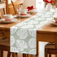 thumbnail image 5 of Table Runners 72 Inches Long Dress Scarves, Monstera Leaves Farmhouse Kitchen/Dining Table Decor Table Runner, Coffee Tablerunners, Summer Tropical Botanical Sage Green 13x72 Inch, 5 of 9