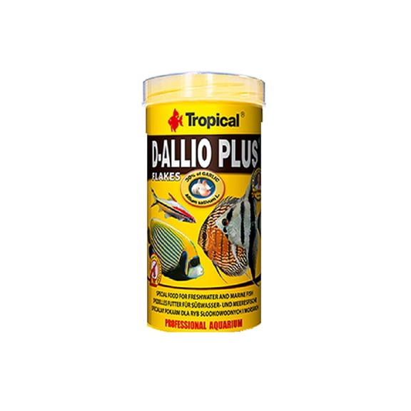 Alimento D-allio Plus Tropical Copos Ajo 6% P/pez Disco 100g TP-77325