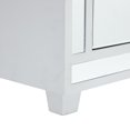 thumbnail image 4 of DecMode Velvet Mirrored 3 Drawer Storage Bench with Upholstered Seat, Gray, 4 of 16