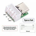 thumbnail image 5 of CY 5pcs/set DIY OEM Type C Female Socket Connector to 4Pin Pitch=2.54mm Wafer Socket Vertical USB2.0 Pinout DC 5V Power, 5 of 8