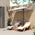 thumbnail image 2 of Outsunny 8ft Half Umbrella Outdoor Balcony Parasol w/ 5 Ribs Cream, 2 of 10
