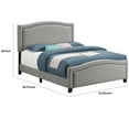 thumbnail image 5 of Fabric Upholstered Curved Design Eastern King Bed, Gray- Saltoro Sherpi, 5 of 5