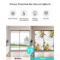 thumbnail image 4 of Window Privacy Film Sunflower Stained Glass Window Film Decorative Sun Block Window Cover Hummingbird Yellow Summer Botanical Wooden Window Clings Static Adhesive Sticker for Bathroom 35.4"x78.7", 4 of 6