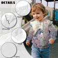 thumbnail image 7 of Xoenoiee Leopard Flower Print Ruffle Sweatshirt Crew Neck Pullover Long Sleeve Shirts for Toddler Kids Loose Workout Top Back to School Outfits, Size 1-2 Years, 7 of 7