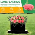 thumbnail image 2 of Artificial Cemetery Flower Saddles for Graves, Carnations Rose Flowers Saddle, Cemetery Memorial for Outdoor Tombstone Headstone Decorations (Purple), 2 of 6