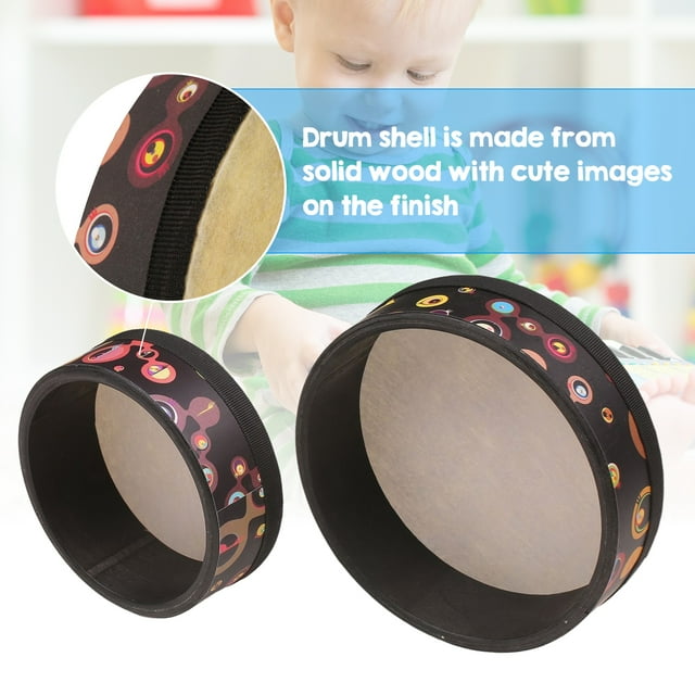 Hand Drum, Percussion Wood Frame Drum, Preschool Musical Education Children Performance Pro Hand Drum, Orff Music Percussion Instrument