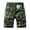 Olive Green, variant on WREESH Men's Cargo Shorts Camouflage Shorts Fashion Casual Elastic Printing with Pockets Fitness Sports Shorts Olive Green