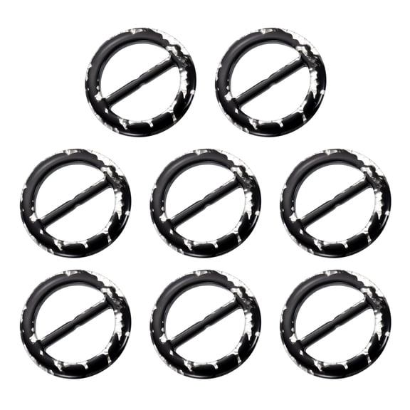 8 Pack Uxcell T-shirt Clips, 25mm(1") Round Resin Silk Scarf Ring Clip Clothes Knotting Buckle Ring for Women Scarf, White