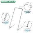 thumbnail image 2 of Uxcell 50 Pcs Landscape Staples 4" 12 Gauge Garden Stakes Silver, 2 of 6